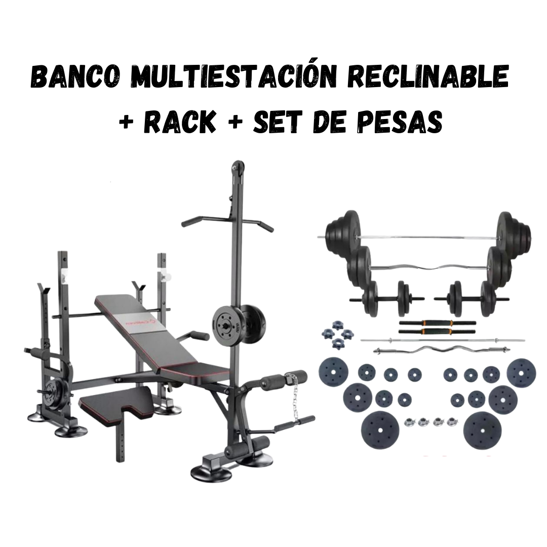 Fitness tech Maquina Multiestacion Musculacion Negro