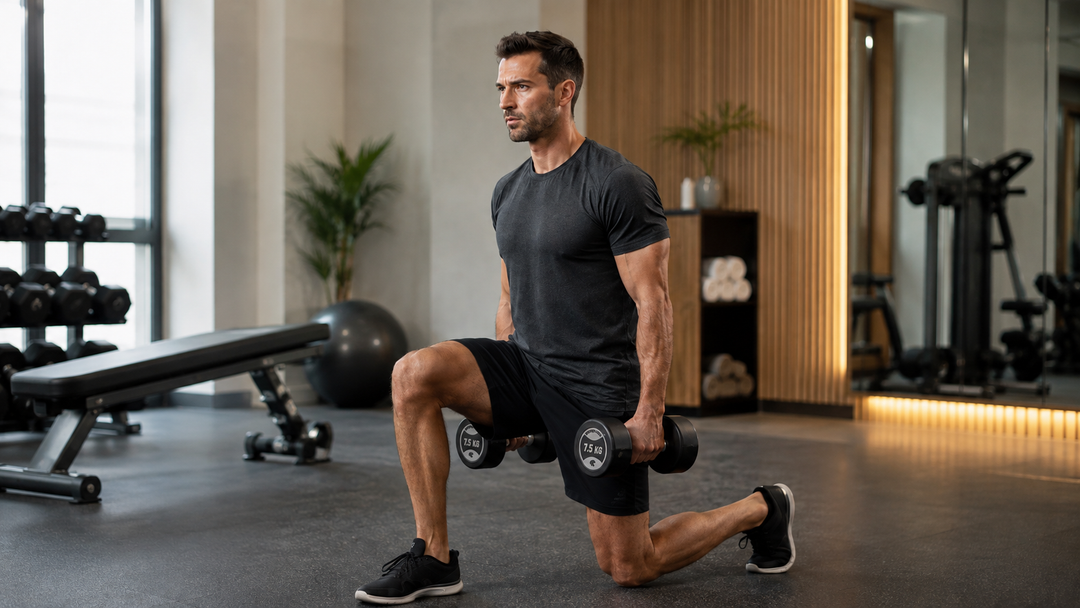 Zancadas con mancuernas: técnica para piernas y glúteos