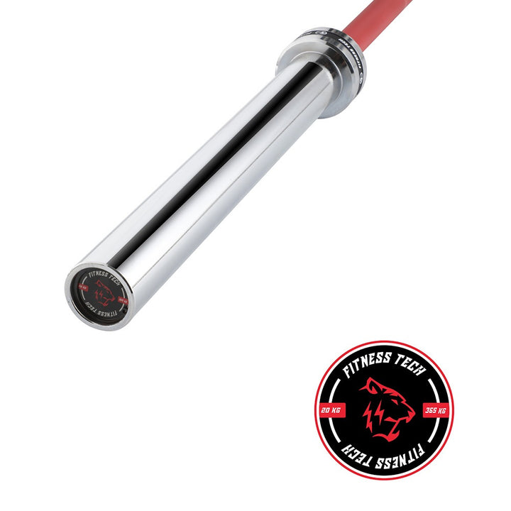 Barra Olímpica 2.2M * 50MM 4 Rodamientos Rojo 365kg