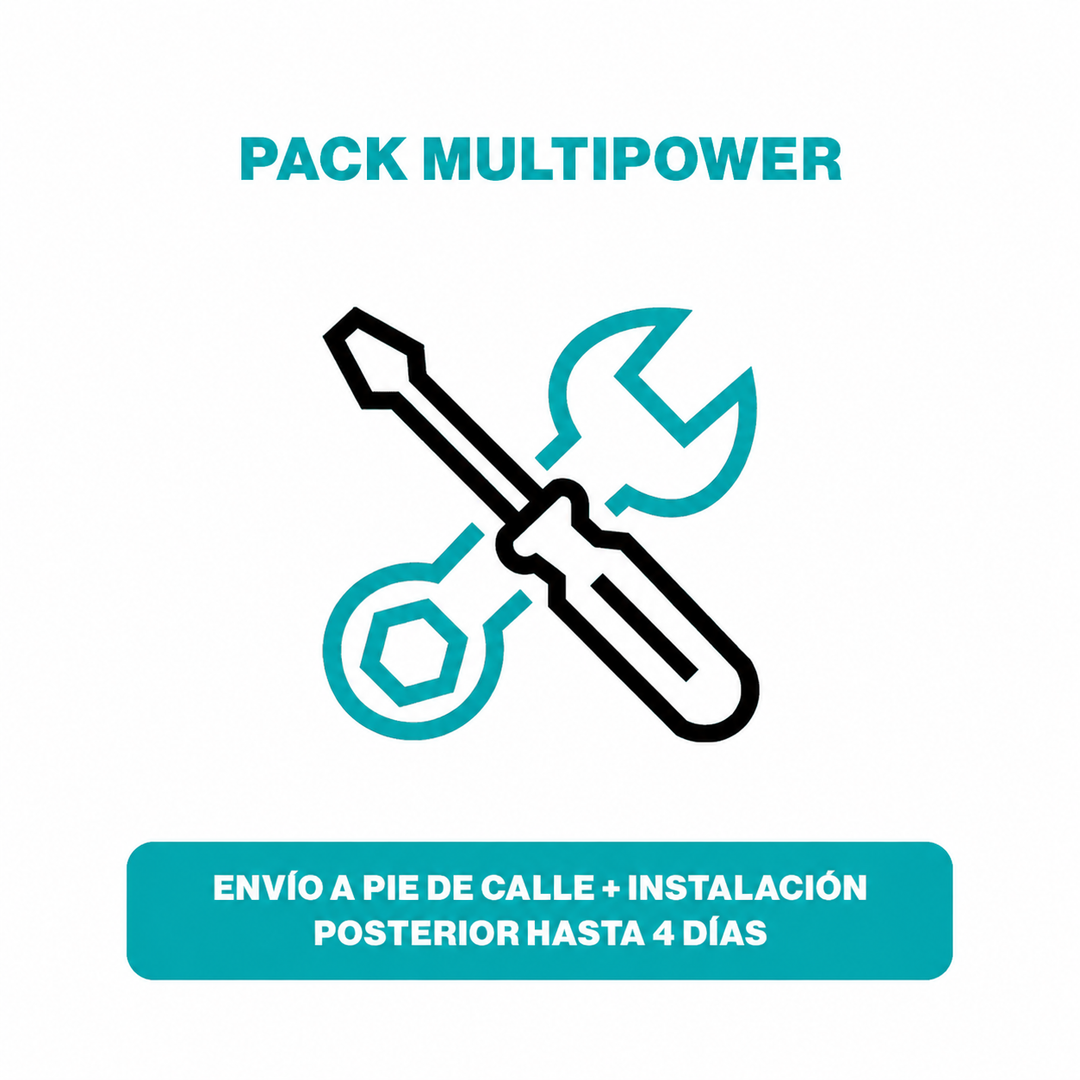 (PACK MULTIPOWER) Entrega a pie de calle + instalación posterior hasta 4 días