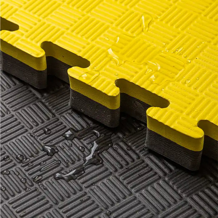 Tatami Profesional Puzzle 100x100x3 cm Negro y Amarillo