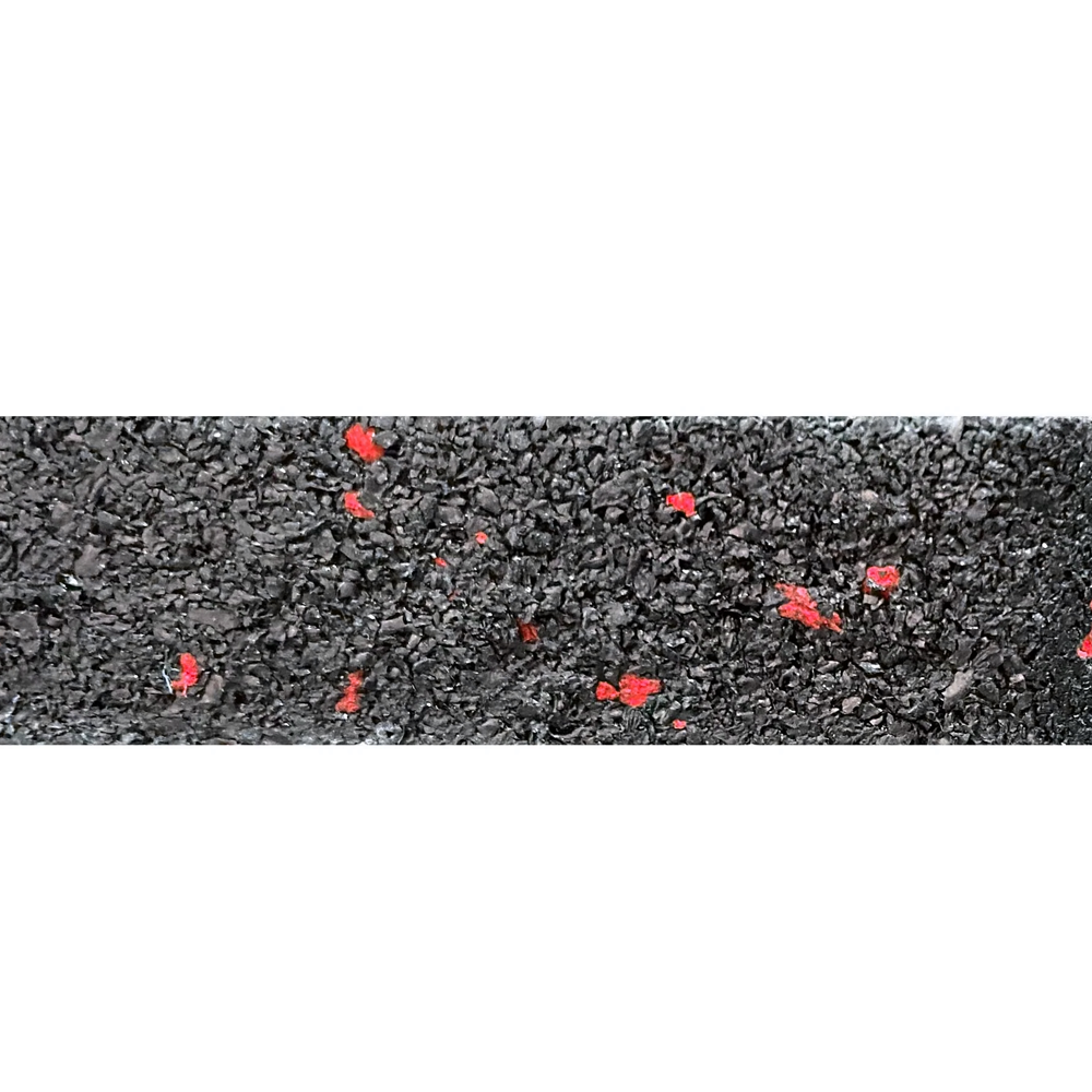 Loseta de Caucho Recta 100x100 cm Rojo EPDM - Detalle