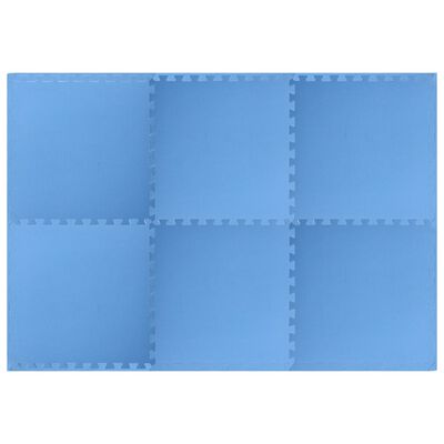 Loseta puzzle EVA Azul suelo gimnasio 62x62cmx1cm | Pack 4 Uds. - Fitness Tech